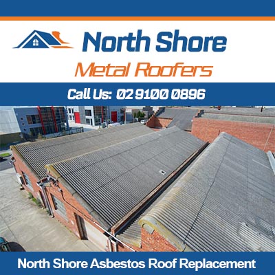 Asbestos roof replacement with metal roofing in North Shore