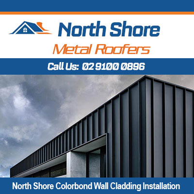 Colorbond wall cladding installation on North Shore commercial building