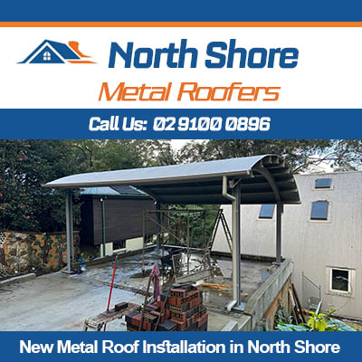 North Shore residential property with new metal roofing and awning